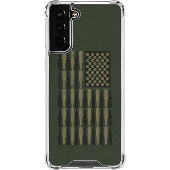 Skinit Military Bullet American Flag Galaxy S22 Plus Clear Case