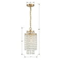 thumbnail image 6 of 1 Light Pendant-Matte Black Finish    -Traditional Installation Crystorama Lighting Gab-B7301-Mk, 6 of 7