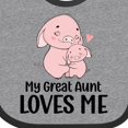 thumbnail image 4 of Inktastic Pink Piggies My Great Aunt Loves Me Boys or Girls Baby Bib, 4 of 4