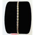 thumbnail image 2 of 14k valentino Trio Gold Women's Link Bracelet 7.5" inches 4mm Diamond Cuts, 2 of 8