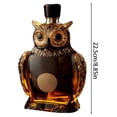 thumbnail image 3 of Whiskey Bottle,10.1 Oz Owl Shaped Clear Glass Wine Bottle | Stylish Liquor Storage Vessel for Men Dad Husband | Whiskey Decanter for Holiday Wine Gifts, 3 of 9