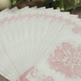thumbnail image 6 of Balsa Circle 50 White and Pink Paper Dinner Napkins in French Toile Floral Pattern Events Home Decorations Supplies, 6 of 8