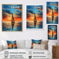 thumbnail image 4 of Designart "Horizons Illuminated by Sailboats I" Nautical & Beach Floater Framed Canvas Print, 4 of 7