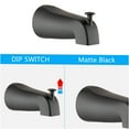 thumbnail image 4 of JERFIT Matte Black 2-in-1 Rain Shower System with Handheld, 7 Spray Modes High Pressure Tub and Shower Combo Set, Wall Mounted ABS Faucet, 4 of 6