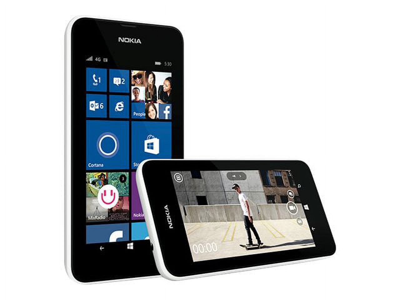 Nokia Lumia 530 - 3G smartphone - RAM 512 MB / Internal Memory 4 GB - microSD slot - LCD display - 4" - 480 x 854 pixels - rear camera 5 MP - T-Mobile - white - image 3 of 4