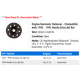 thumbnail image 2 of Engine Harmonic Balancer - Compatible with 1993 - 1995 Honda Civic del Sol 1994, 2 of 2