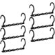 thumbnail image 1 of Paquete de 6 perchas para ahorrar espacio, organizadores de armario, perchas mágicas de plástico, almacenamiento de armario, ahorro de espacio, armario, perchas para ropa, organizador negro, 1 of 4