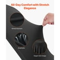 thumbnail image 3 of KFFKFF 30 Pcs Black Chair Covers, Polyester Spandex Stretch Slipcovers for Weddings, Parties, Dining, and Banquets, Flat-Front Design, Fits Chairs Measuring up to 20.08 x 17.72 x 37.4 Inches, 3 of 9
