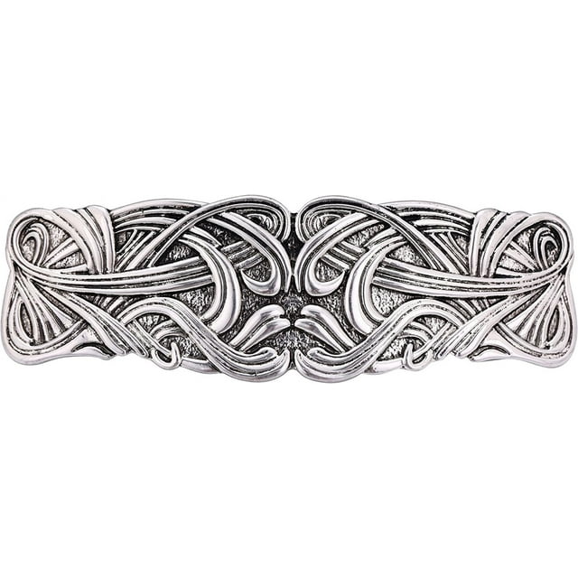 Pasador de pelo vintage para mujer, pinza de pelo con forma de remolino de metal, horquilla con nudo celta, joyería para la cabeza, accesorios para el cabello de boda para niñas (plata antigua)