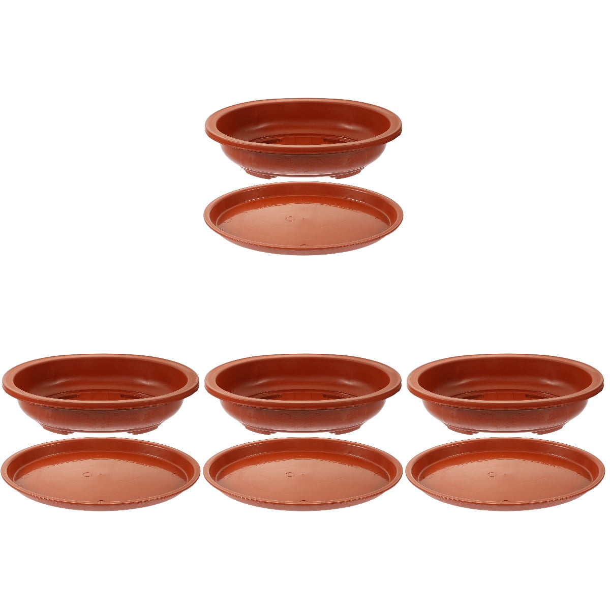 Raindrops 4-Pack Large Capacity Plastic Garden Bonsai Pots for Indoor Outdoor Gardening and Household Use