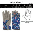 thumbnail image 3 of Mistaha Durable Breathable Gardening Gloves with Floral Print - Blue Microfiber Work Gloves for Pruning, Planting, and Landscaping - Protective and Stylish Garden Hand Protection, 3 of 4