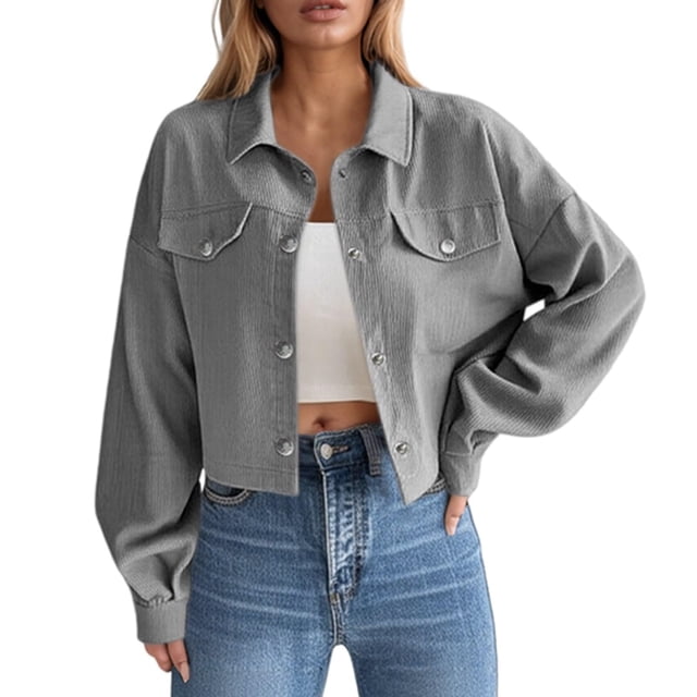Women's Cardigan, Casual Solid Color Long Sleeve Button Up Coat, Soft Polyester Fabric for Versatile Layering and Daily Comfort