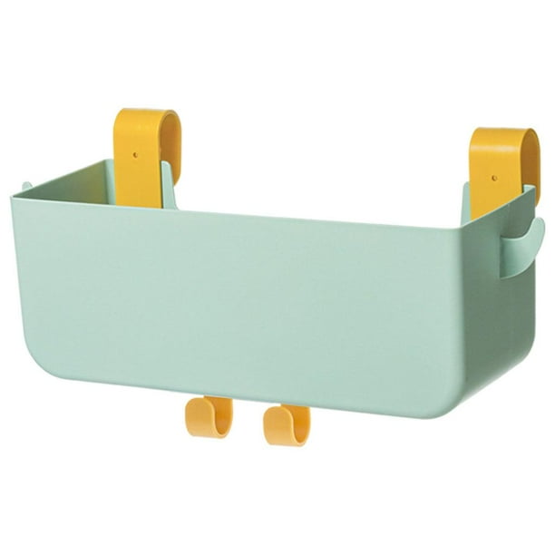 Organizador de mesita de noche colgante, estante de almacenamiento para cama con dos ganchos para barandilla de cama de dormitorio Verde