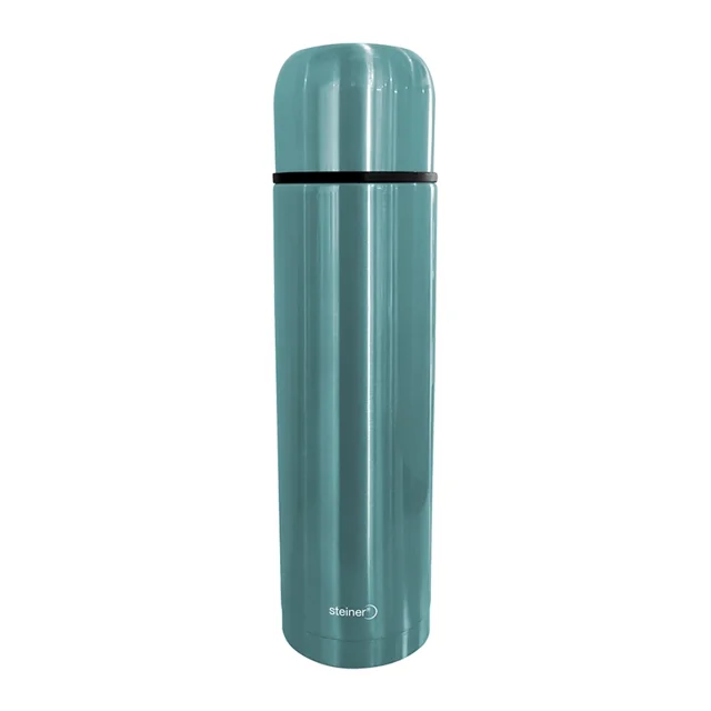 Termo Bala de Doble Pared Steiner 1 Litro Acero Inoxidable Azul