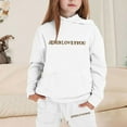 thumbnail image 4 of shqvo Boys Girls new years eve outfit 2 Piece of Sweatsuits Jesus Letter Graphic Print Hooded Sweatshirts and Jogger Pants Jesus Hoodie Spring Fall Outfits for Back to School, 4 of 5