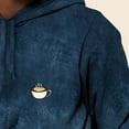 thumbnail image 5 of Dalix Cappuccino Embroidered Fleece Hoodie Mineral Wash Long Sleeve Sweatshirt Mens in Navy Blue XL X-Large, 5 of 5