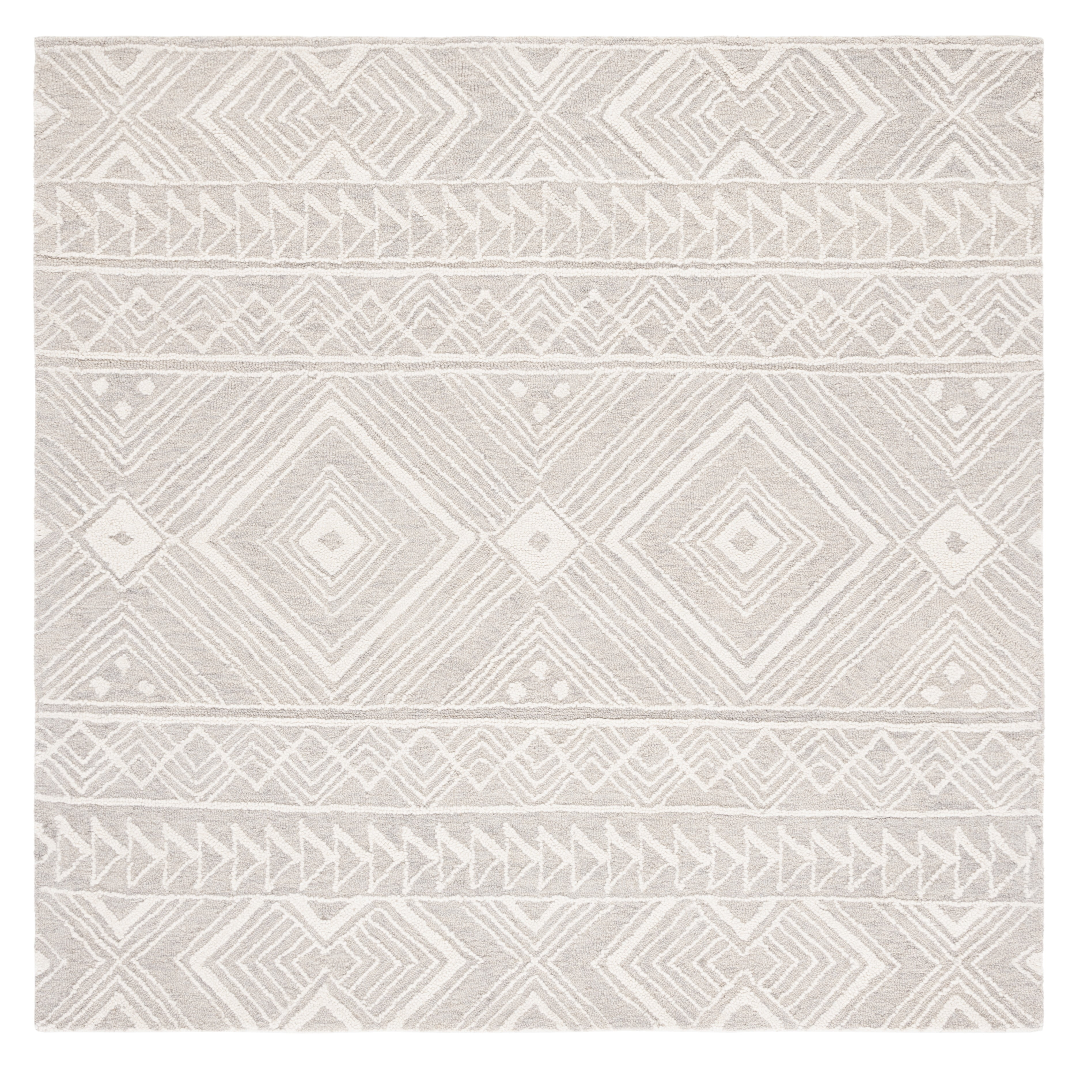 Safavieh Metro Padraic Medallion Area Rug, Light Gray/Ivory, 6' x 6' Square
