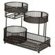 thumbnail image 4 of Organizador de cocina con frutero de 3 niveles, gran capacidad, con servilletero, ideal Negro, 4 of 9