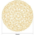 thumbnail image 2 of Paper Braided Round Placemats Natural Non-Slip Heat Resistant Table Mats for Dining Tables Farmhouse Woven Indoor & Outdoor Place mats for Thanksgiving., 2 of 7