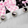 thumbnail image 4 of Erosebridal Pink Bow Blackout Curtains Set of 2 (52x84 Each) For Girls,Cute Loves Pattern Kids Window Curtains, 4 of 7