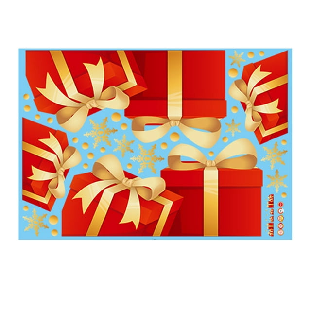 Christmas Window Stickers Static Cling Decals For Holiday Decorations Shopping Mall Windows Shop Doors Festive Atmosphere