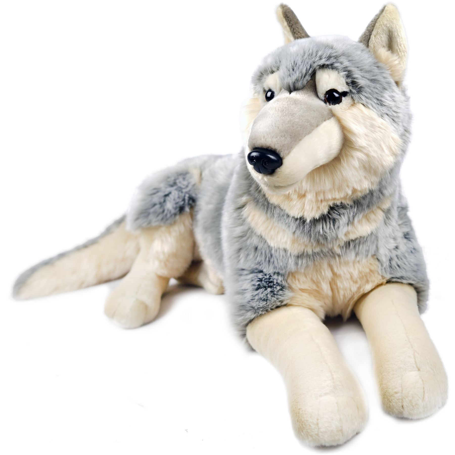 Large wolf plush sale