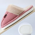 thumbnail image 5 of Knit Scuff Slippers for Women Comfy Soft Plush Lining Slip on Memory Foam Bedroom House Shoes, 5 of 8