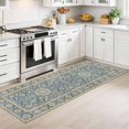 thumbnail image 4 of 2x6 Washable Runner Rug for Hallway, Soft Low Profile Non Slip Vintage Oriental Rug for Kitchen, Bedroom & Entryway,Blue, 4 of 5