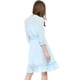 thumbnail image 5 of Vestido Corto de Gasa Allegra K con volantes y Manga 3/4 para Mujer Azul L, 5 of 6