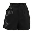 thumbnail image 7 of Clearance! Women's Linen Shorts High Waist Wide Leg Summer With Pockets Pleated Wrap Hem Zippered Casual Comfortable Lightweight Beach Shorts Black L Size, 7 of 7