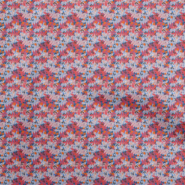 oneOone Velvet Pink Fabric Leaves Sewing Craft Projects Fabric Prints By Yard 58 Inch Wide