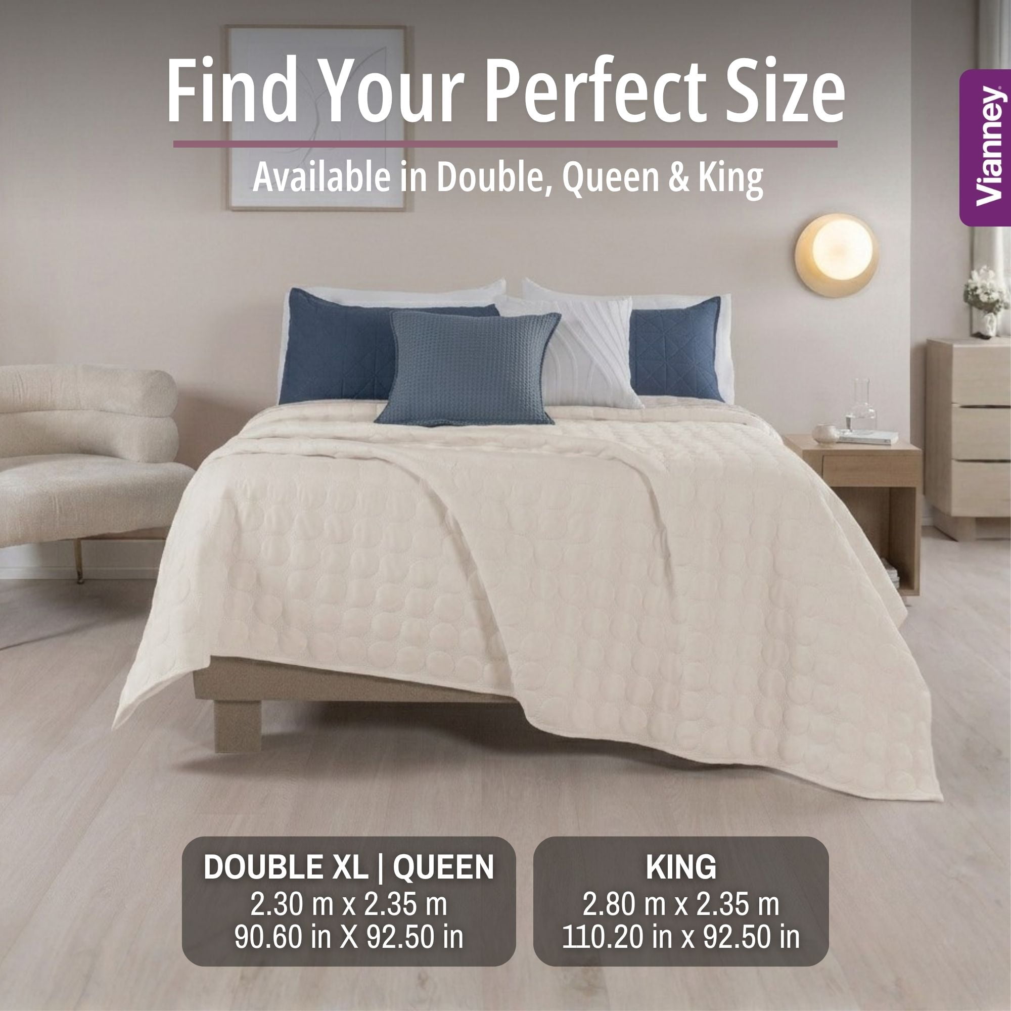 Vianney Comforter Queen Novo Cannes Lightweight and Soft Fleece Material Cozy Throw Year Round Comfort Bedding