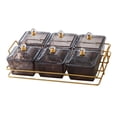 thumbnail image 4 of jifeng Appetizer Serving Tray with Rack Seasoning Jar for Party Living Room Wedding Gray, 4 of 9