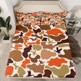 thumbnail image 2 of Manfei Rustic Camo Queen Sheet Sets,Retro Camouflage Flat Sheet,Brown Beige Queen Fitted Sheet For Boys Teens,Ultra Soft Home Decor,4pcs, 2 of 7