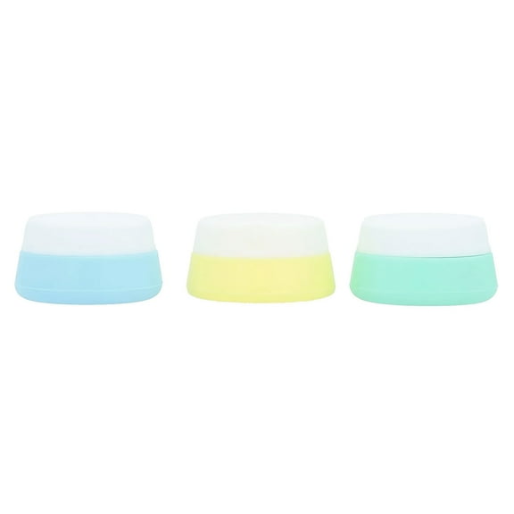 Ezy Dose Reusable Silicone Jar, for Medications, Vitamins, and Creams, Travel-Sized Container, 3 Pack