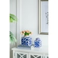 thumbnail image 3 of A&B Home Ceramic Ginger Jar with Lid - 8" Blue and White Porcelain Vase, Home Decor Centerpiece, Shelf and Table Top Accessory, 3 of 5