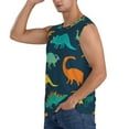 thumbnail image 3 of Lsque Hand Drawn Seamless Print Men's Cotton Blend Sleeveless Muscle Shirts (S-3XL)- Moisture Wicking, Odor Protection, UPF 30+,X-Large, 3 of 8