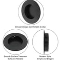 thumbnail image 3 of Juego de 4 puertas corredizas para cajones y armarios con tirador empotrado redondo negro, 3 of 5