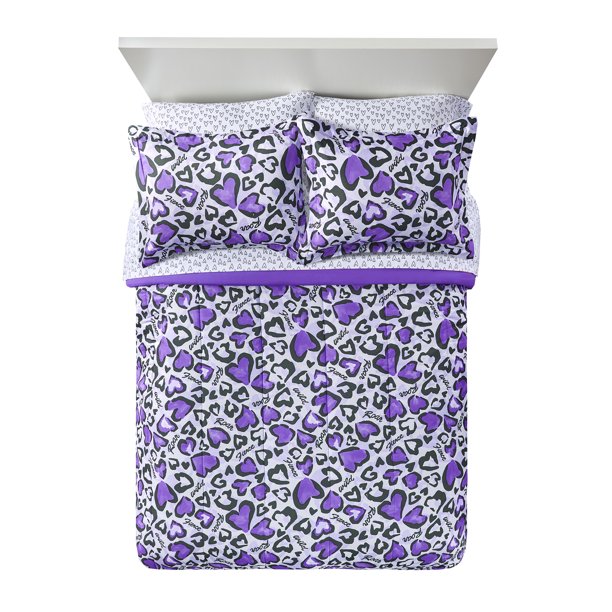 Your Zone Cheetah Print Microfiber 7 Piece Bed in a Bag Comforter and