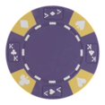 thumbnail image 1 of Fichas de póker Playzaic de compuesto de arcilla de 14 g, 50 unidades, moradas, 1 of 4