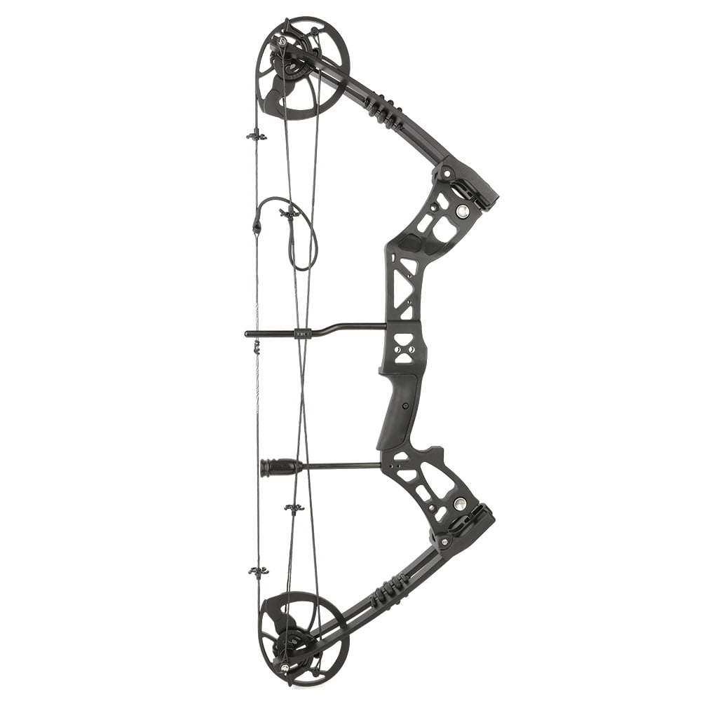 Adult Compound Bow, Adjustable 30-70 lbs Draw Weight, 23.5"-31" Draw Length, 30.5" Axle-to-Axle, 75% Let-Off, Aluminum Alloy Riser, Fiberglass Limbs, Black/Camouflage