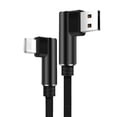 thumbnail image 3 of Conector USB de ángulo recto tipo C de doble codo para línea de datos de 8 pines Cable de carga rápida trenzado de Apple Cable de carga de tesoro Línea corta, 3 of 5