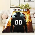 thumbnail image 5 of Custom Soccer Blanket Gifts - 80x60 Inches Twin Size Blanket for Men, Adults - Lightweight, Warm Sports Blankets for Bed, Living Room Decor - Cool Soccer Throw Gifts for Soccer Players, 5 of 6