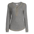 thumbnail image 5 of Time and Tru Women's Long Sleeve Henley Top, 5 of 5