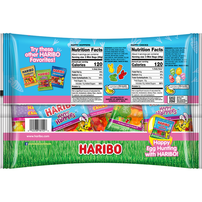 HARIBO Happy Chicks and Happy Hoppers Assorted Easter Shaped HARIBO Happy Chicks and Happy Hoppers Assorted Easter Shaped