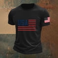 thumbnail image 2 of Kladzum 4th Of July Men's T-Shirts Short Sleeve Crew Neck Fashion Graphic Tees Breath Comfy Summer Outdoor Workout Shirts M-3XL, 2 of 6