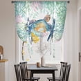 thumbnail image 3 of Sea Turtle Coastal Balloon Curtains 63 Inch Length for Living Room/Bedroom, Blue Green Summer Beach Coral Rod Pocket Privacy Door Curtains Decorative Tie Up Shade for Window 52"x63", 3 of 8