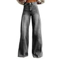 thumbnail image 2 of ZenCart Women's Baggy Jeans High Waist Wide Leg Denim Pants Casual Loose Straight Leg Trousers for Street Work, 2 of 8