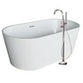 thumbnail image 3 of ANZZI  Kros Series 2-handle Freestanding Claw Foot Tub Faucet with Hand Shower in Brushed Nickel, 3 of 3