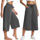 thumbnail image 3 of Pantalones de Yoga de Pierna para Mujer, Pantalones Casuales de Verano, Pantalones Cortos con Cordón en la Cintura y Bolsillos, Gris M, 3 of 6